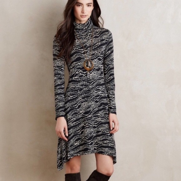 Anthropologie Dresses & Skirts - Anthropologie Maeve Printed Turtleneck Dress EUC